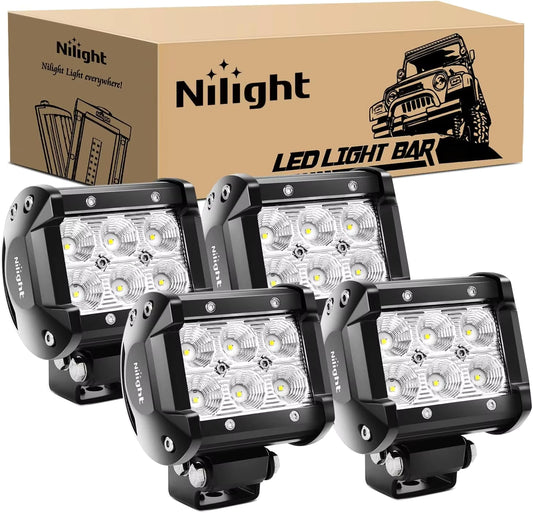 Motor Grid Nilight LED Pods Wide-Beam Trail Light Kit